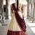 cream silk blend woven traditional lehenga-choli