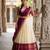 cream silk blend woven traditional lehenga-choli
