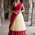 cream silk blend woven traditional lehenga-choli