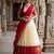 cream silk blend woven traditional lehenga-choli