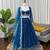 blue georgette embroidered traditional lehenga-choli