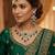 Green rose gold premium designer american diamond and stone work necklace set