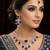 Blue rose gold premium designer american diamond and stone work necklace set