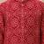 Boy's red rayon geometric print knee length kurta and pyjama set