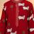 Boy's maroon cotton printed knee length kurta and pyjama set