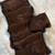 Brown color silk blend val beads work saree