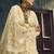 off white cotton blend handloom weaving casual wear saree