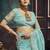 sky blue cotton blend handloom weaving casual wear saree