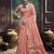 peach cotton blend handloom weaving casual wear saree