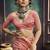 peach cotton blend handloom weaving casual wear saree