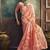 peach cotton blend handloom weaving casual wear saree