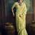 light lemon cotton blend handloom weaving casual wear saree