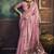 baby pink cotton blend handloom weaving casual wear saree