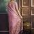 baby pink cotton blend handloom weaving casual wear saree