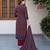 Red cotton floral printed straight kurta set with dupatta for women