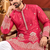 Pink Color Premium Design Embroidery Beads And Sequins Work Fabric Premium Shimmer Mens Ethnic Wear Kurta Pant Set