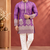 Purple Color Premium Design Embroidery Beads And Sequins Work Fabric Premium Shimmer Mens Ethnic Wear Kurta Pant Set