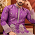 Purple Color Premium Design Embroidery Beads And Sequins Work Fabric Premium Shimmer Mens Ethnic Wear Kurta Pant Set