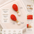 Certified natural freshwater pearls jewellery carved coral stone drop earrings with natural pearl, 2.4 cm