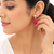 Certified natural freshwater pearls jewellery carved ruby red drop earrings with pearl & crystal stud