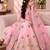 Heavy fendy silk embroidery thred and sequnce work light pink readymade ethnic gown