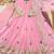 Heavy fendy silk embroidery thred and sequnce work light pink readymade ethnic gown