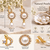 Certified natural freshwater pearls jewellery natural pearl drop earrings with cubic zirconia, gold tone