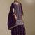 Deep wine silk blend zari work semi stitched salwar suits