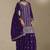 Purple silk blend zari work semi stitched salwar suits