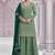Sage green silk blend zari work semi stitched salwar suits