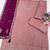 Dusty rose silk blend zari work semi stitched salwar suits