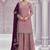 Dusty rose silk blend zari work semi stitched salwar suits