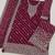 Maroon faux georgette geometric print semi stitched salwar suits