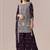 Wine faux georgette beads semi stitched salwar suits