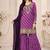 Royal violet faux georgette geometric print semi stitched salwar suits