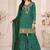 Emerald green faux georgette geometric print semi stitched salwar suits