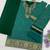Emerald green faux georgette geometric print semi stitched salwar suits
