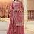 Peach silk blend zari work semi stitched salwar suits