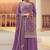 Purple silk blend zari work semi stitched salwar suits