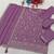 Purple silk blend zari work semi stitched salwar suits