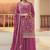 Magenta silk blend zari work semi stitched salwar suits