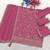 Magenta silk blend zari work semi stitched salwar suits