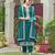 Teal georgette sequins work semi stitched salwar suits