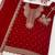 Red georgette sequins work semi stitched salwar suits