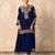 Blue georgette sequins work semi stitched salwar suits
