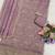 Lavender silk blend floral print semi stitched salwar suits
