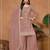 Onion pink silk blend floral print semi stitched salwar suits