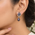 Certified natural freshwater pearls jewellery natural pearls black freshwater pearl drop earrings, 22x10 mm
