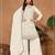 Off white silk blend floral print semi stitched salwar suits