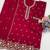Burgundy georgette zari work semi stitched salwar suits